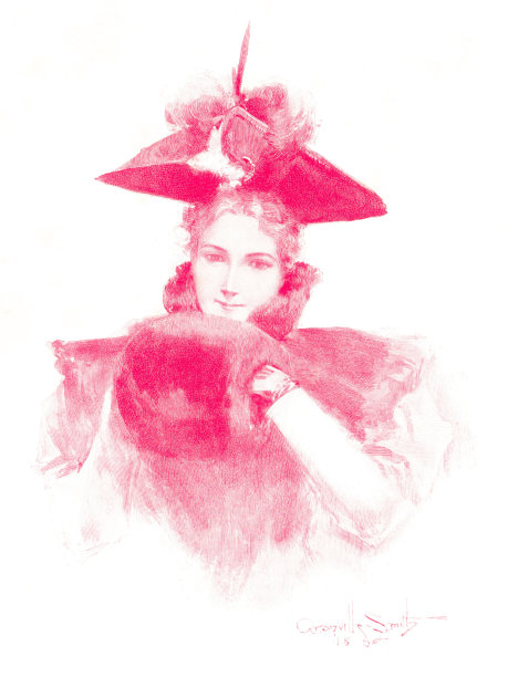 女人戴手筒，帽子，时尚图片下载