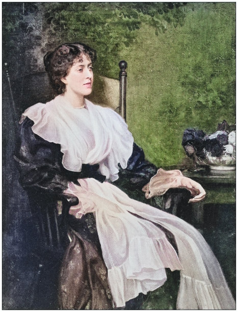 古董画照片:女人图片下载