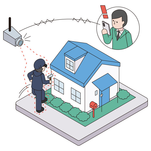 一个房东用监控摄像头发现了一个可疑的人，并收到了通知图片下载