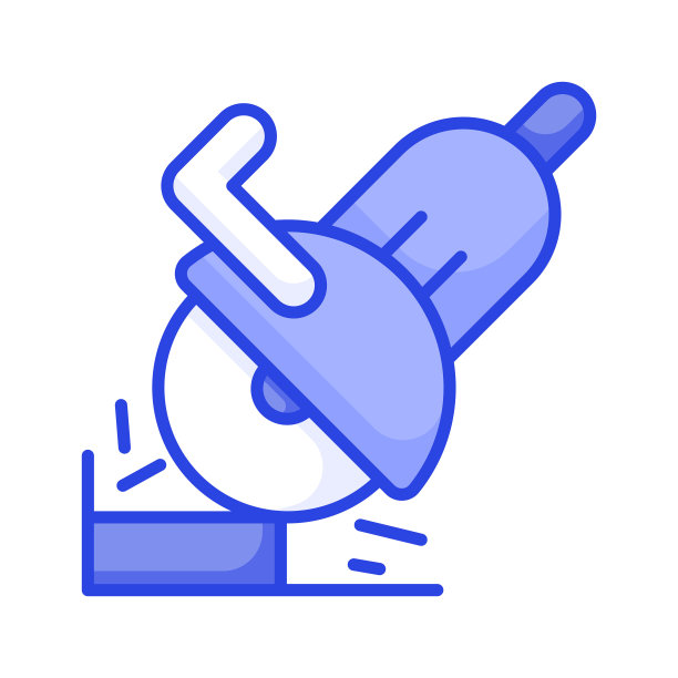 下载这个设计精美的角磨机图标，角磨机与火花。图片下载