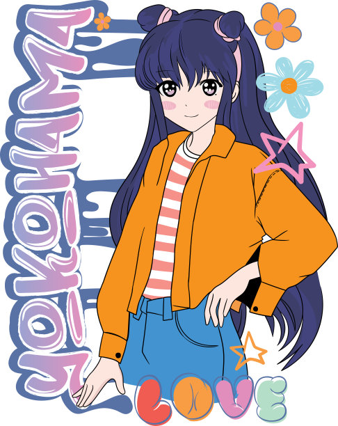 动漫人物矢量插图-股票插图图片下载