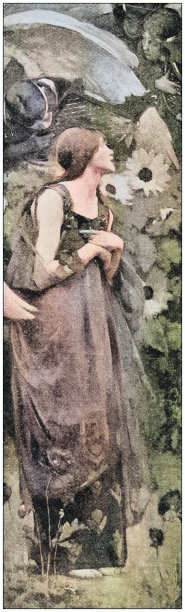 古董绘画照片:圣塞西莉亚图片下载