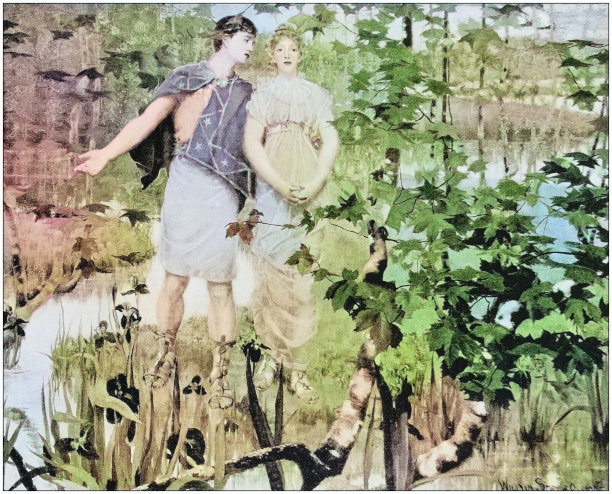 古董画照片:情侣图片下载