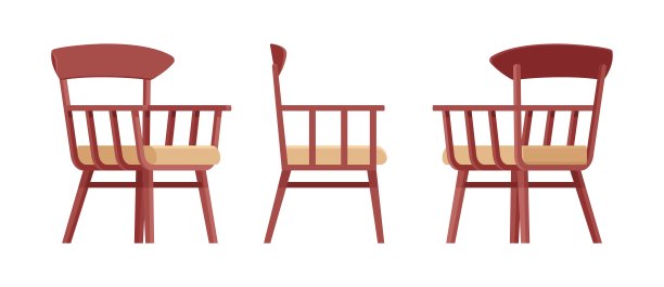 木制扶手椅，客厅，露台小酒馆棕色套装图片下载