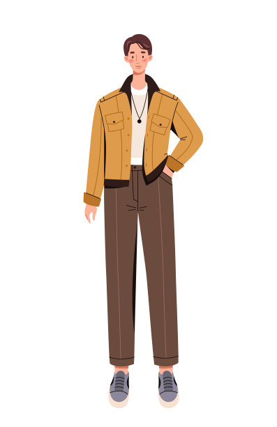 男人在时尚的衣服矢量概念图片下载
