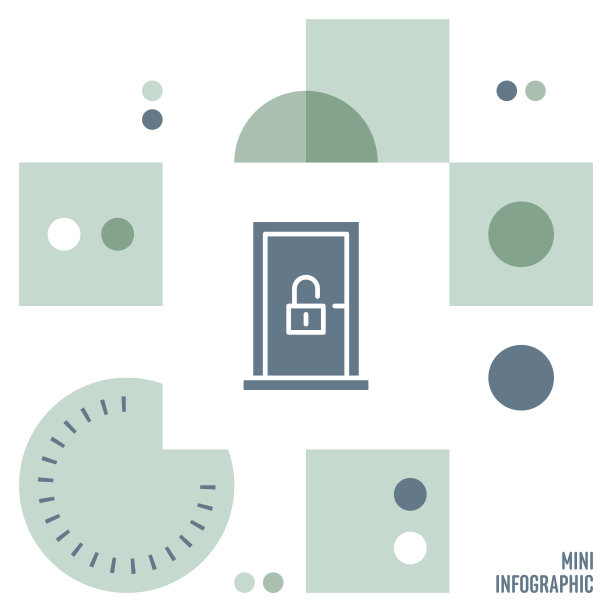 安全迷你信息图表设计图片下载
