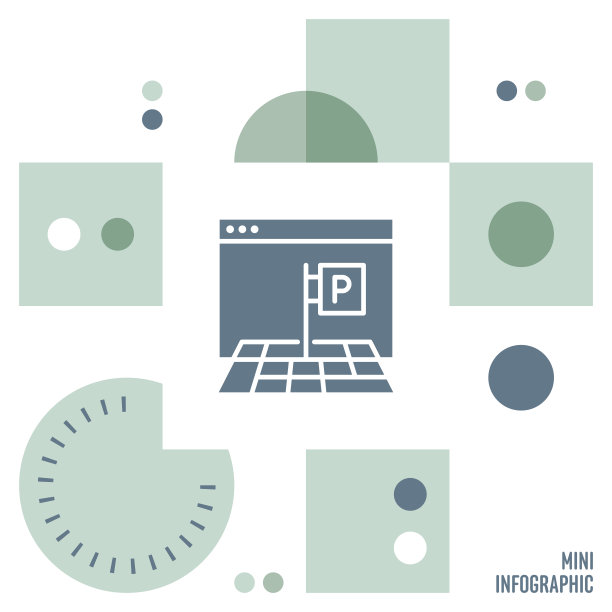 停车场迷你信息图表设计图片下载