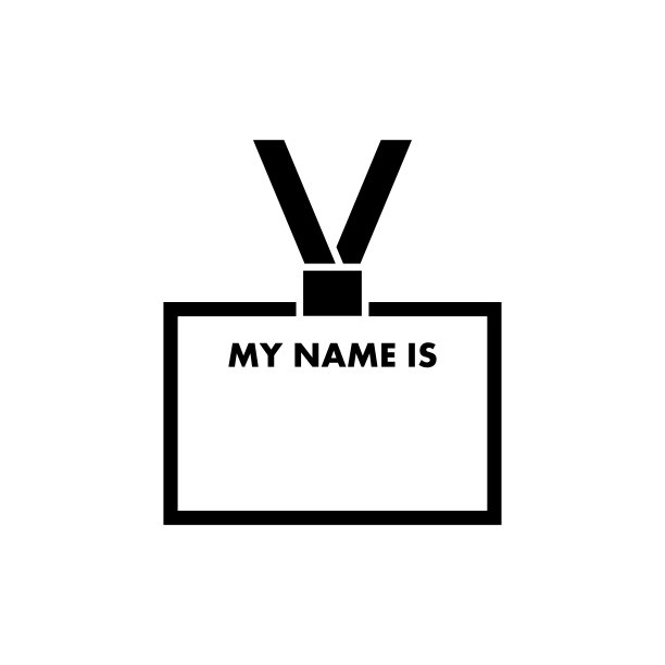 “我的名字是”卡片。介绍模板。向量。身份证。ID徽章。办公室的名牌。图片下载