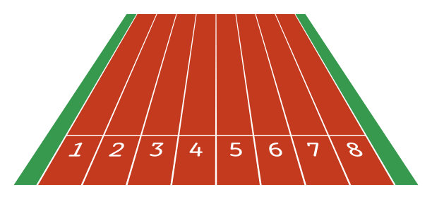 田径车道隔离矢量插图图片下载