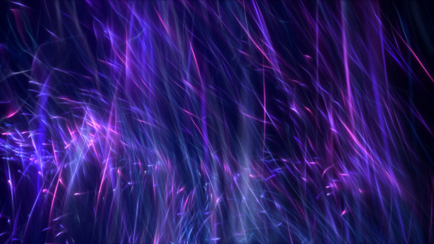 霓虹蓝紫色抽象能量光条纹粒子旗帜背景图片下载