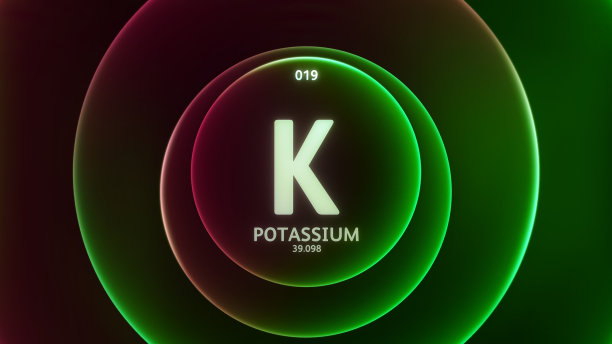 钾元素周期表科学内容标题设计插图背景图片下载