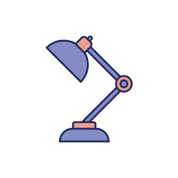 桌面灯图标矢量模板插图设计图片下载