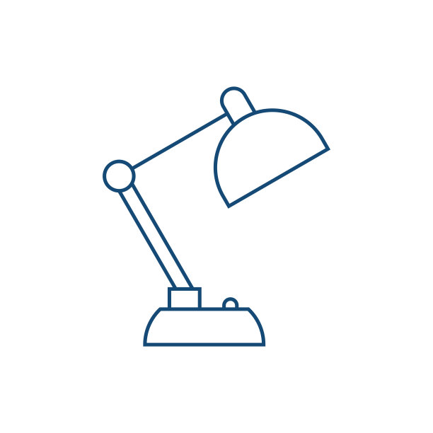 桌面灯图标矢量模板插图设计图片下载