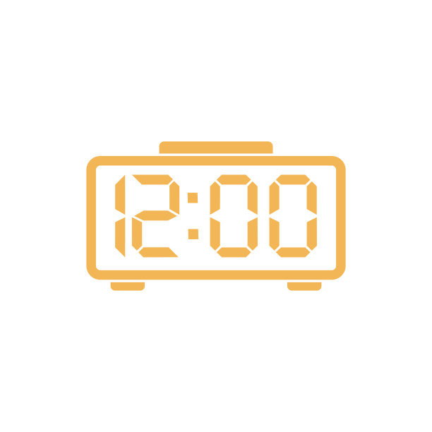 数字时钟图标矢量模板插图设计图片下载