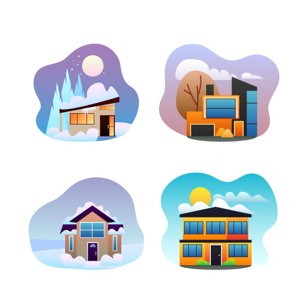 有房子的风景图片下载