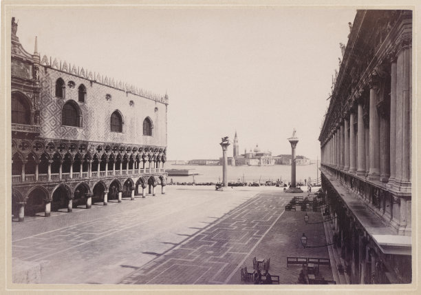 意大利威尼斯的历史观，原始照片，大约于1870年出版图片下载