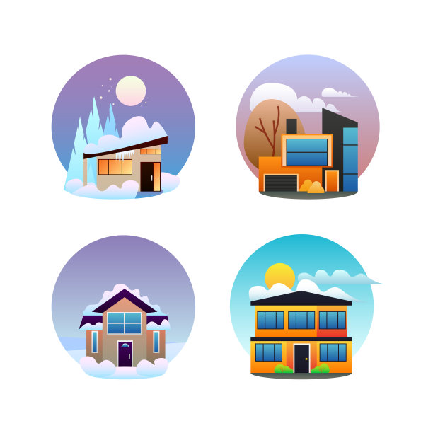 有房子的风景图片下载