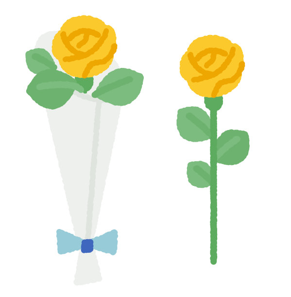 黄玫瑰插画素材图片下载