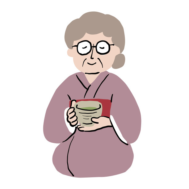 一位老妇人在茶话会上喝茶图片下载