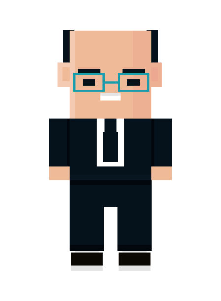 秃头商人像素8位图片下载