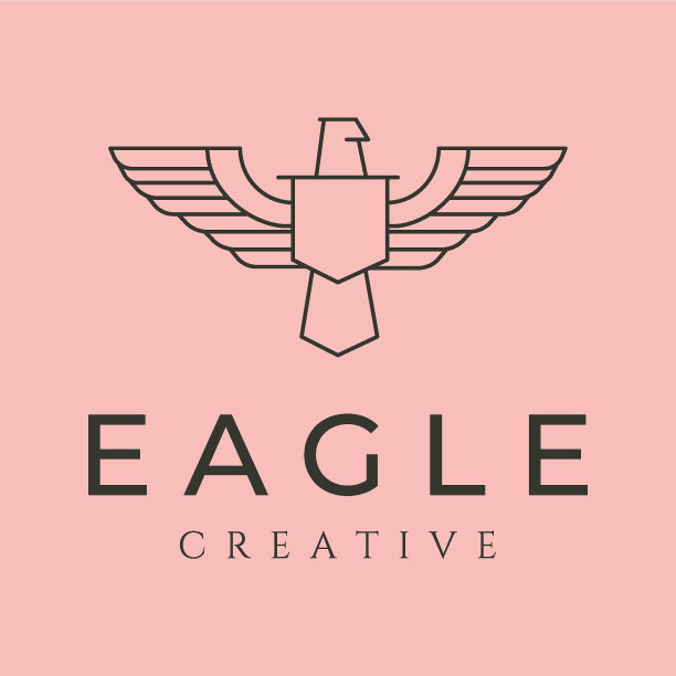 鹰图标线条艺术标志矢量符号插图设计图片下载