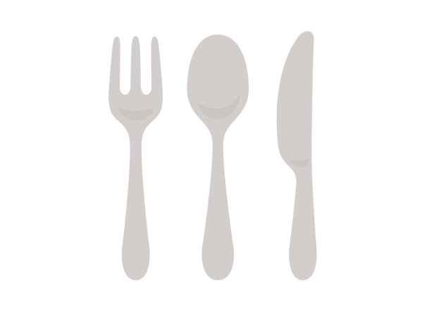 刀，叉和勺子图标矢量插图图片下载