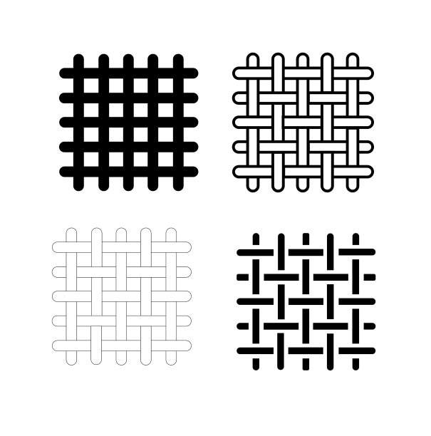 纺织织物图标。纺织品的象征。纤维交织。向量图片下载