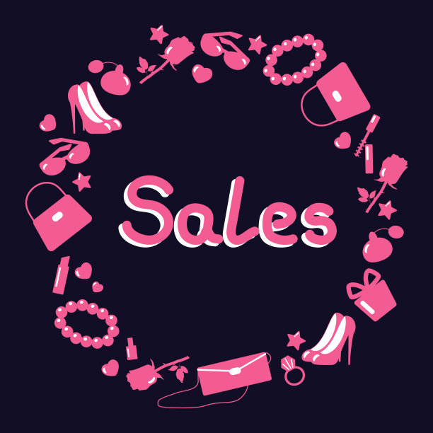 一个女人最喜欢的东西在黑色背景上的圆形框架。图片下载