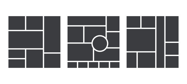 Moodboard模板。照片拼贴网格。矢量插图。图片下载