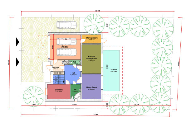 详细的建筑平面图，公寓布局，蓝图。矢量图图片下载