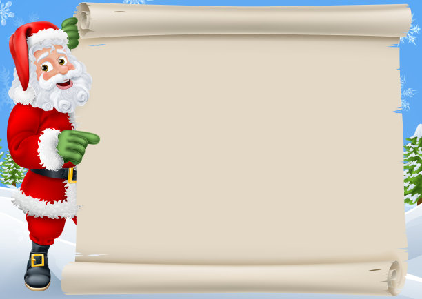 圣诞老人标志卡通背景图片下载