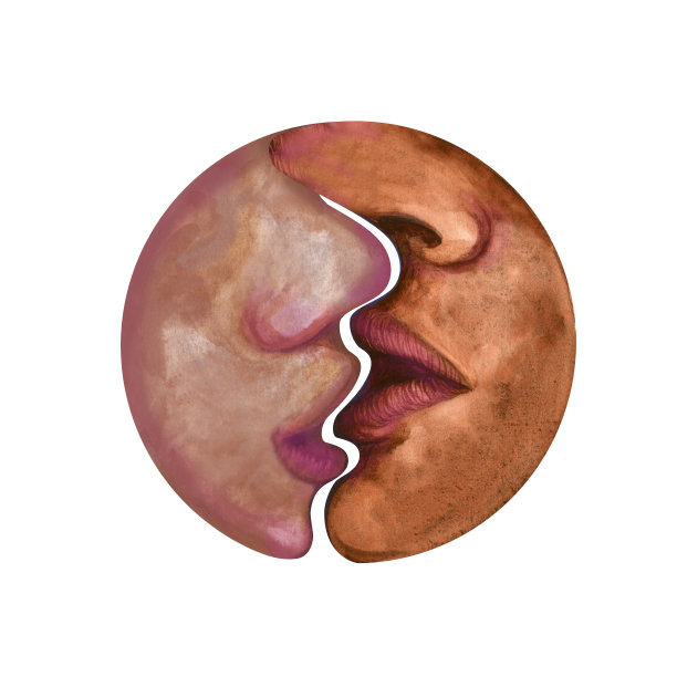 情人节，婚礼，订婚，贴纸，模板，图片，室内贴纸，标签，明信片，一对恋人的吻的水彩插图图片下载