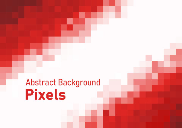 像素分解模式。几何马赛克背景，红色渐变矢量插图模板壁纸，包装纸，网页横幅，海报。图片下载