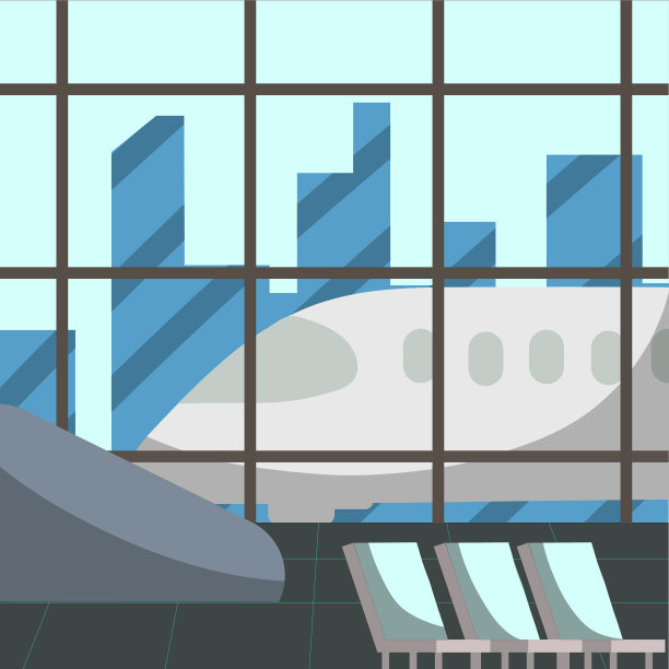 机场或候机楼内部候机大厅、空排座位、休息区。图片下载