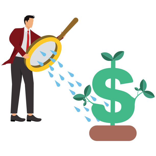 采购产品发现，放大镜，放大镜，树木，种植，商人图片下载