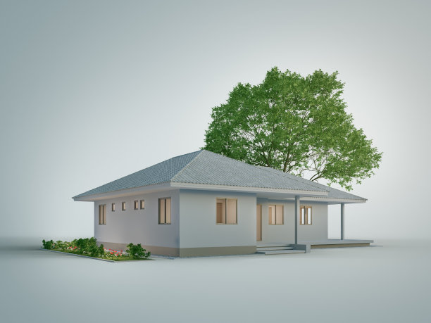 屋脊和山谷屋顶的房子。图片下载