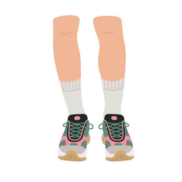 一双穿运动鞋的腿。图片下载