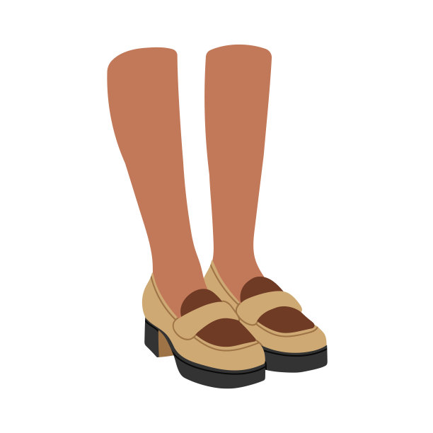 一双穿着便鞋和软皮鞋的腿。图片下载