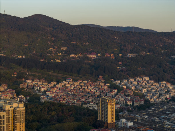 城市别墅、住宅高角度影像素材图片下载