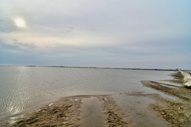 日落在海滩上，照片作为背景，在圣玛丽德拉海村卡马格，法国，巴黎图片下载