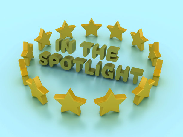 3D明星在聚光灯下的短语图片下载