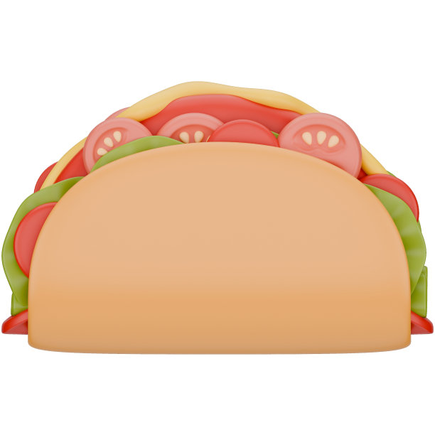 3 d墨西哥煎玉米卷。前视图3d渲染插图孤立的白色背景与食物主题。图片下载