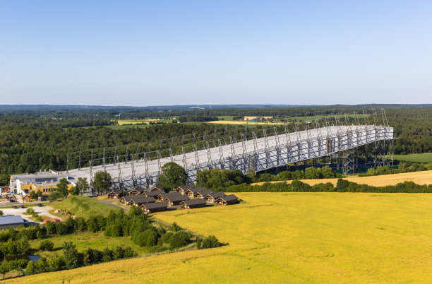 比斯平根室内滑雪场鸟瞰图图片下载