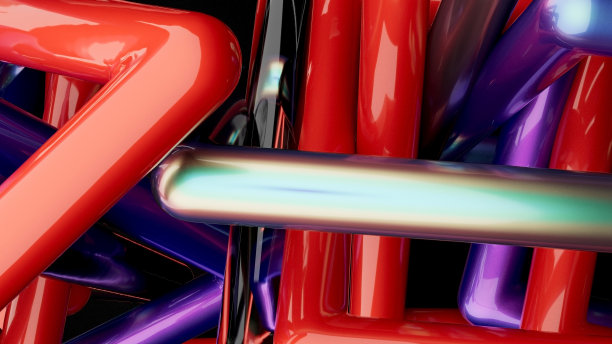 三维渲染的紫色和蓝色抽象几何背景。场景广告，技术，展示，横幅，游戏，体育，化妆品，商业，虚拟世界。科幻小说插图。产品显示图片下载