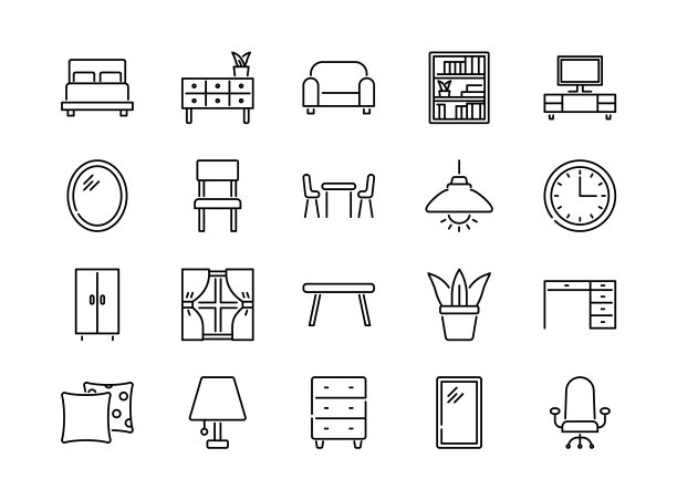 一套家具图标图片下载