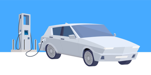 给电动汽车充电。图片下载