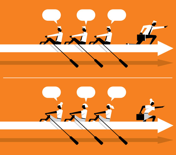 团队合作——划船——四个人图片下载