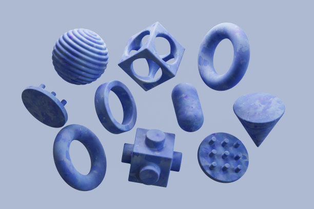 三维几何形状抽象背景图片下载