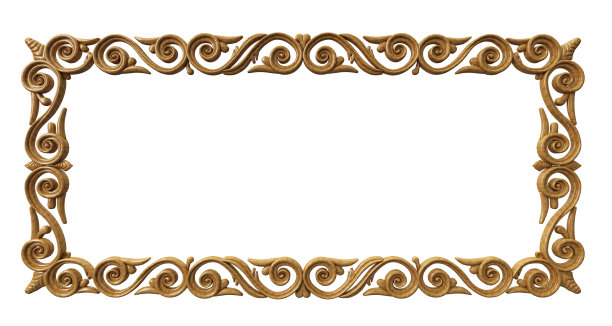巴洛克风格的经典木制框架图片下载