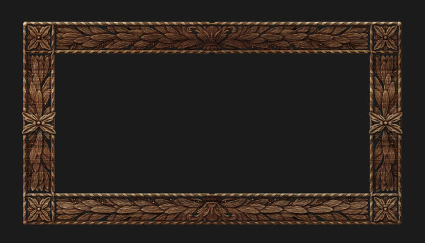 巴洛克风格的经典木制框架图片下载